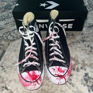 Custom “Blood Splatter” Converse All Star High Top